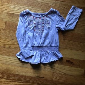 Gap 2t lavender long sleeve shirt
